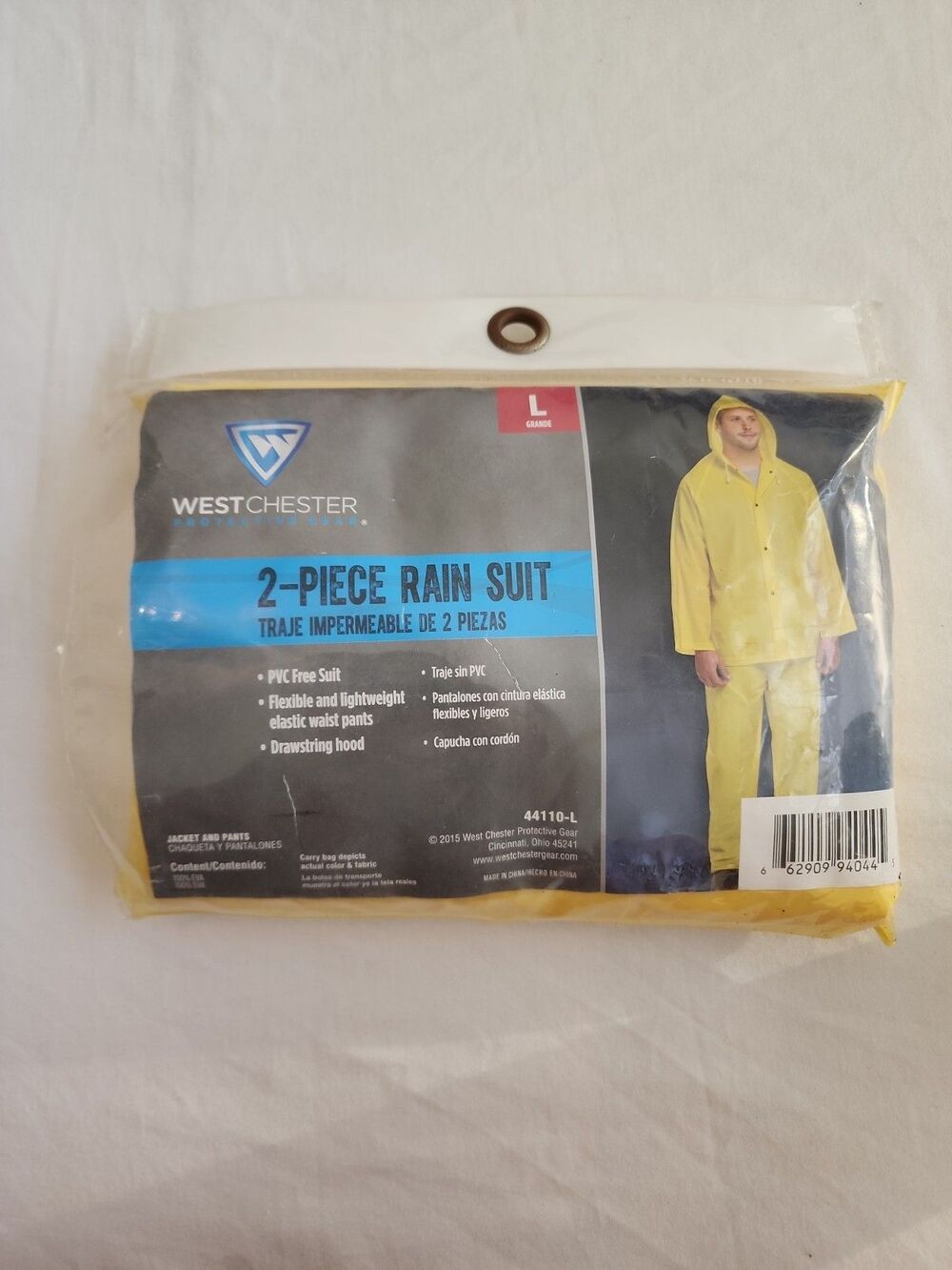 Westchester Protective Gear 2-Piece Rain Suit Yellow Size Large 44110-L New